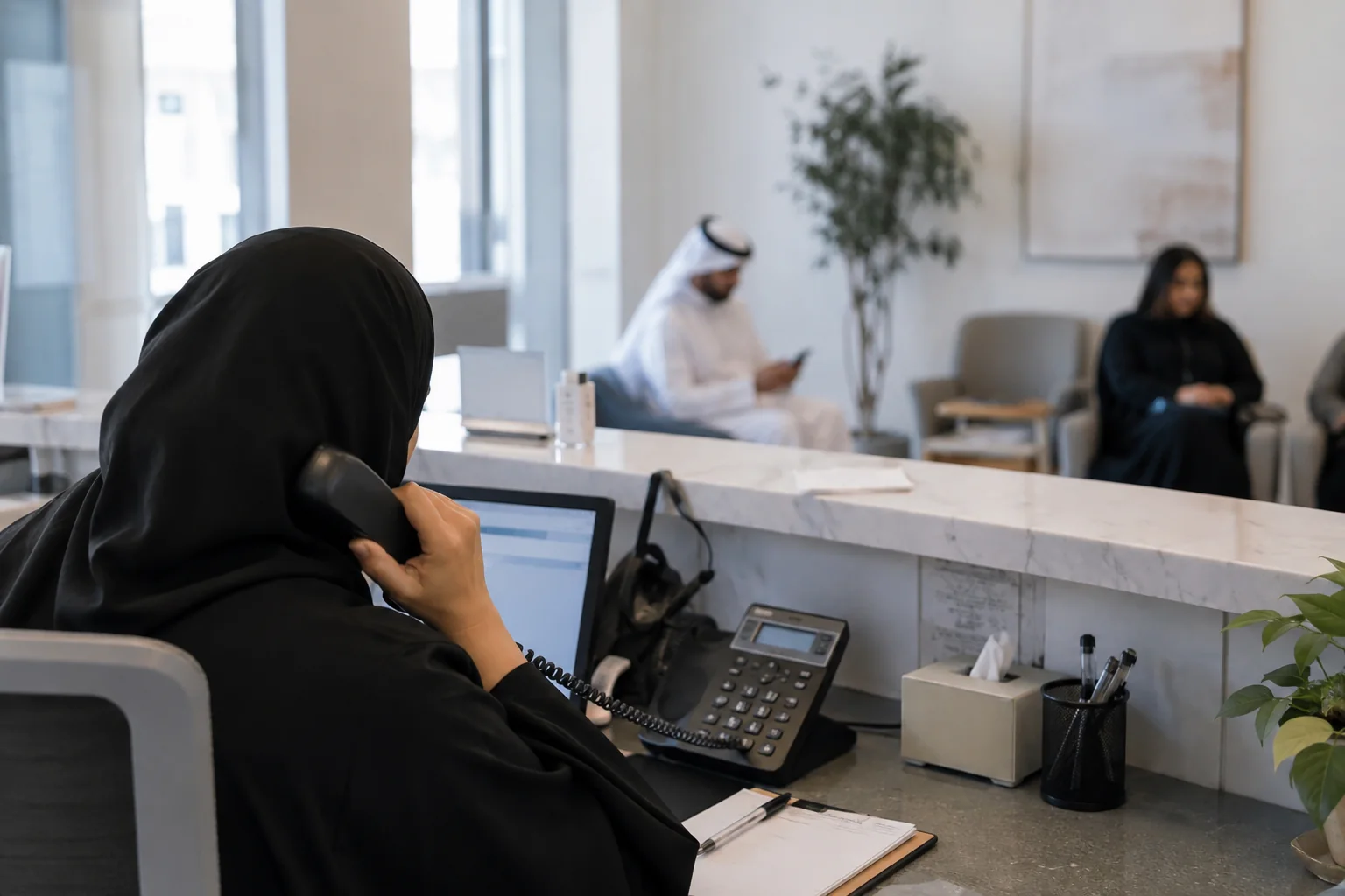 منطقة انتظار واستقبال عيادة في الكويت